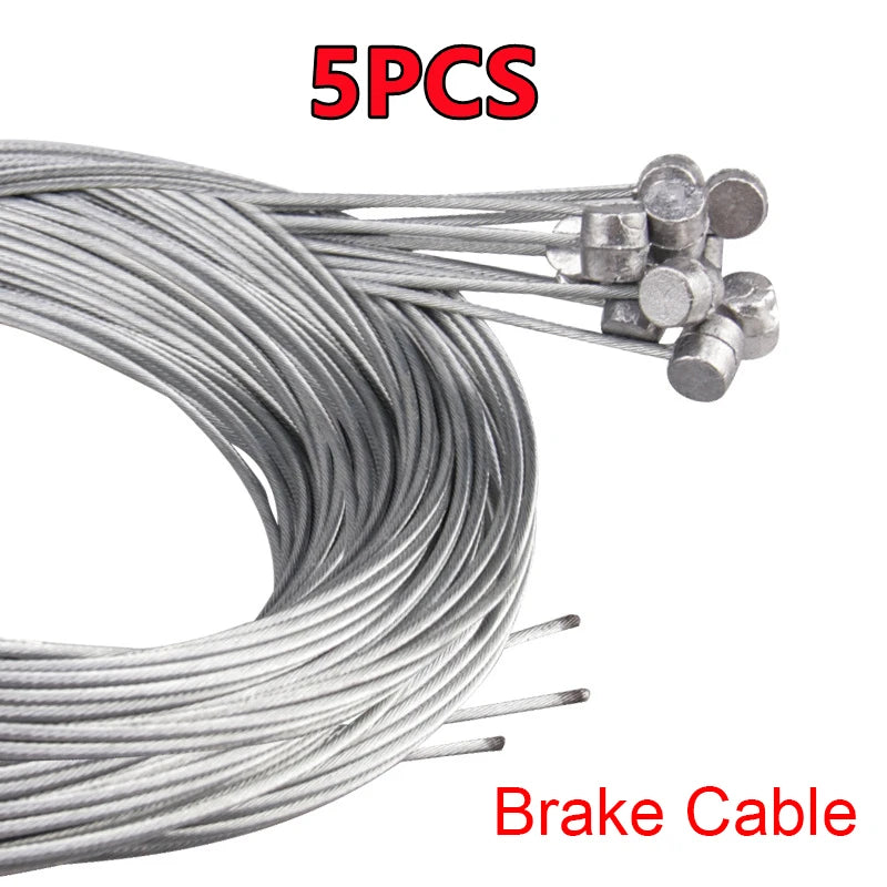 10/5/3/1PC 2M MTB Bicycle Brake Line Bicycle Speed Line Fixed Gear Shifter Gear Brake Cable Set Core Inner Wire MTB Road Bike