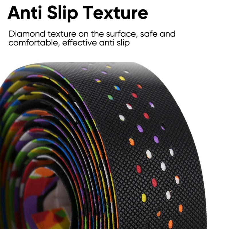 New Road Bike Handlebar Tapes Shock-absorbing Cycling Anti-slip Handlebar Bar Tape Wear-Resistant Bicycle Strap Bikes Belt