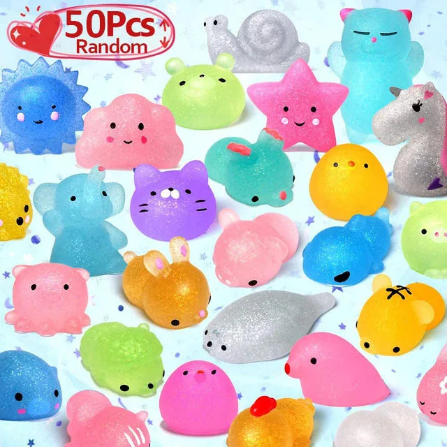 5-50 PCS Kawaii Squishies Mochi Anima Squishy Toys For Kids Antistress Ball Squeeze Party Favors Stress Relief Toys For Birthday