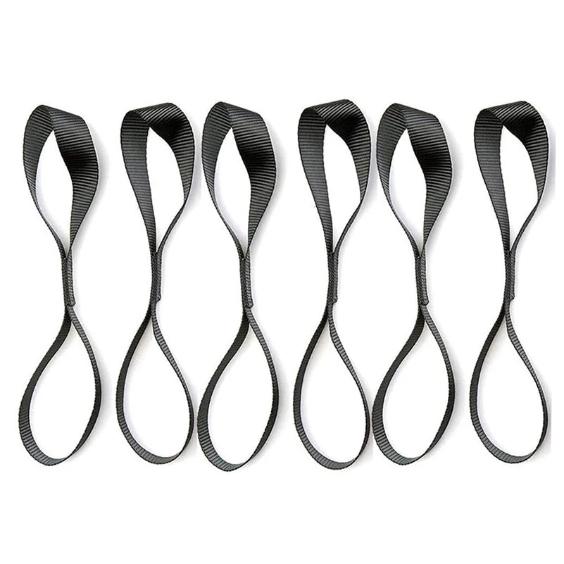 6pcs 15.9inch/40.5cm Soft Loop Tie Down Straps For Securing Cargo ATV UTV Motorcycles Scooters Dirt Bikes Lawn Garden Equipment