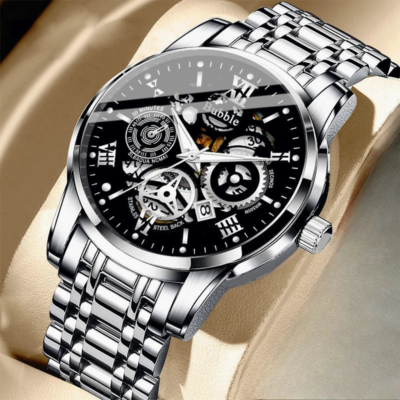 Men's watch, retro high-value fashion hollow watch