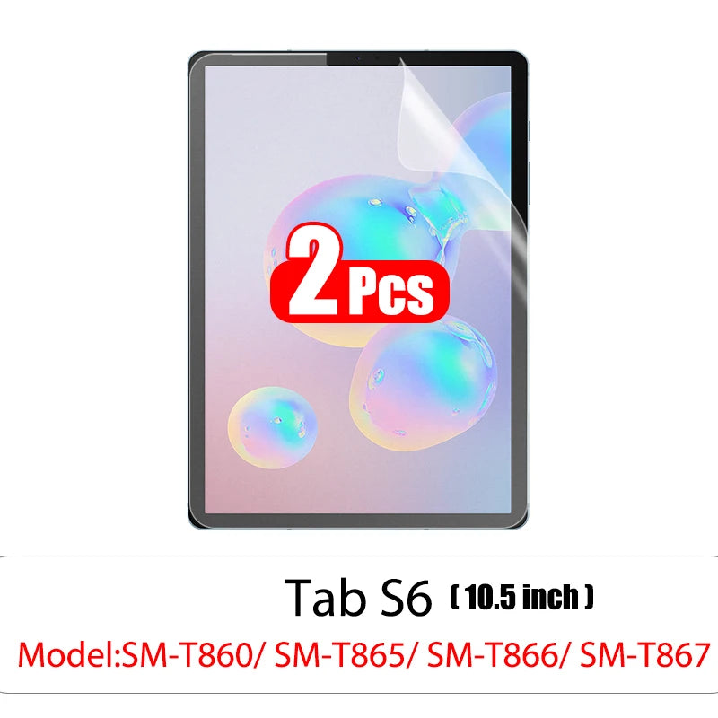 2pcs Pet Screen Protector For Samsung Galaxy Tab S7 Fe S9 Fe A9 Plus S6 Lite S7 S8 S9 A8 Plus Protective Clear Film No Glass
