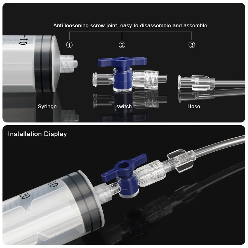 Bicycle Tubeless Tire Liquid Injection Tool 60ML Syringe Presta Valve Core Removal Tool MTB Road Bike Tire Fluid Injection Tool