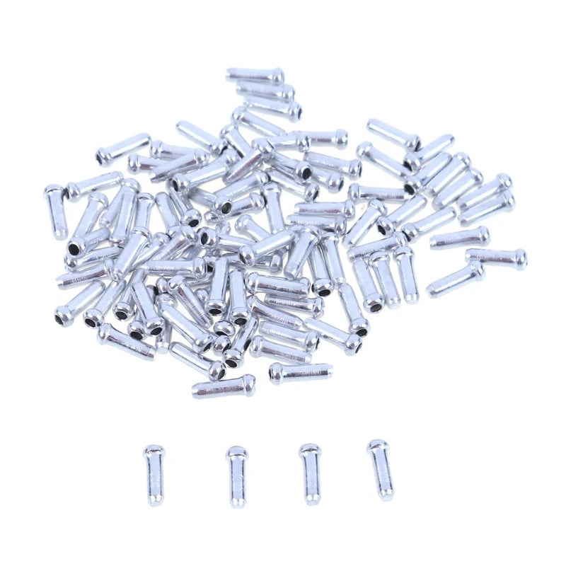 50/100pcs Bicycle Cable End Caps Aluminum Alloy Bike Brake Shifter Cable Tips Wire End Cap Multiple Colors Bike Line Core Caps