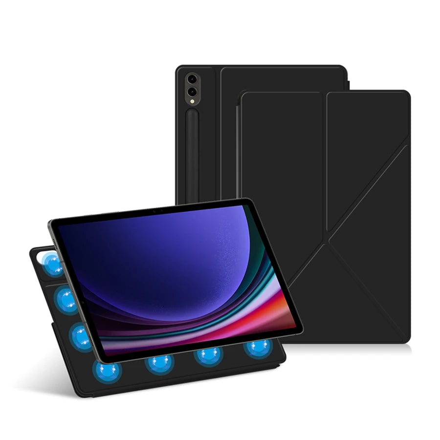 HUWEI Magnetic Case For Samsung Galaxy Tab S9 FE S7 S8 Plus S9FE S7FE S9+ S8+ S8 S9 Ultra Talbet Stand Smart Shell Cover Cases