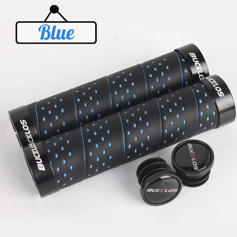 BUCKLOS Bicycle Grips Bike Handlebar Grips Non-slip Aluminum Double Lock Bicycle Handles MTB Cuffs Mountain Bike Grips