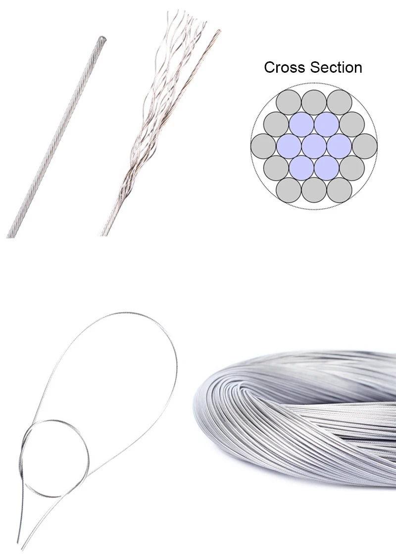 5pcs 1.7/2M MTB Bicycle Brake Line Bike Stainless Steel Gear Shift Cable Road Bike Speed Line Fixed Gear Inner Cable Line Wire