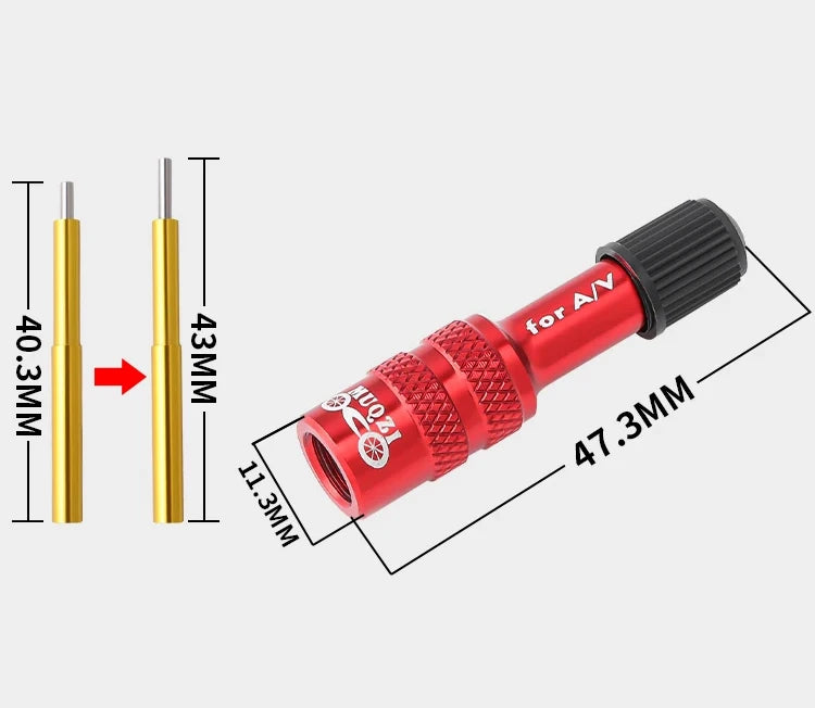 MUQZI Bike Fork Valve Adapter Schrader Air Fork Inflatable Valve Adapter MTB Road Bicycle Fork Accessory