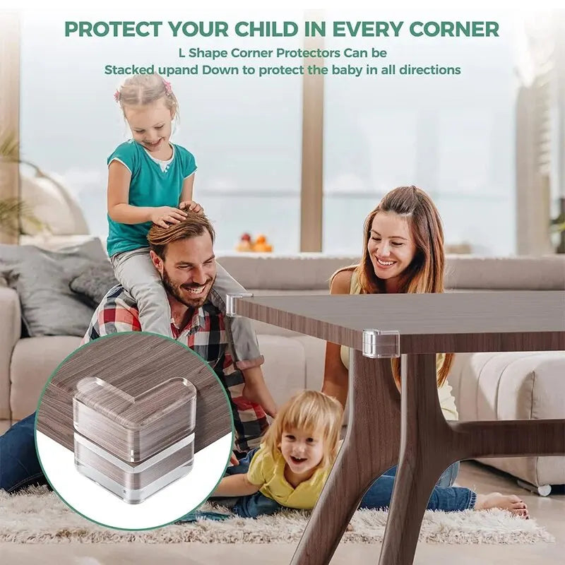 Table Corner Protector Transparent Self-adhesive Anti-collision Furniture Corner Protector Children's Protective Tools(5pcs)