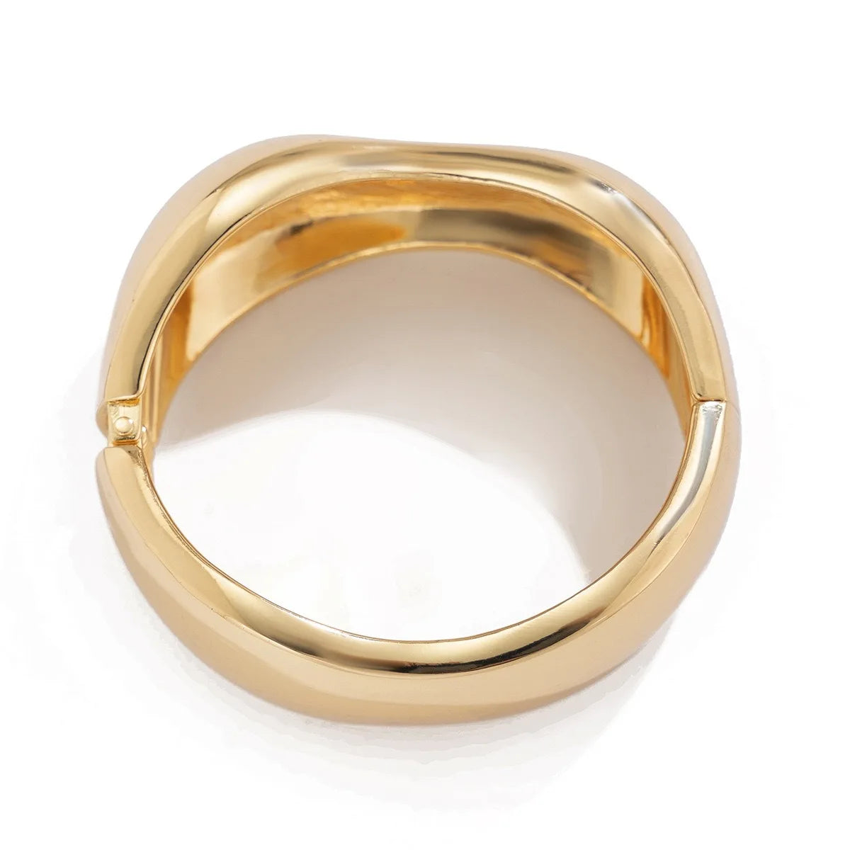 DIEZI Vintage Wide Cuff Bangles Hip Hop Punk Gold Silver Color Geometric Metal Spring Bangles For Women Bracelets Men Jewelry