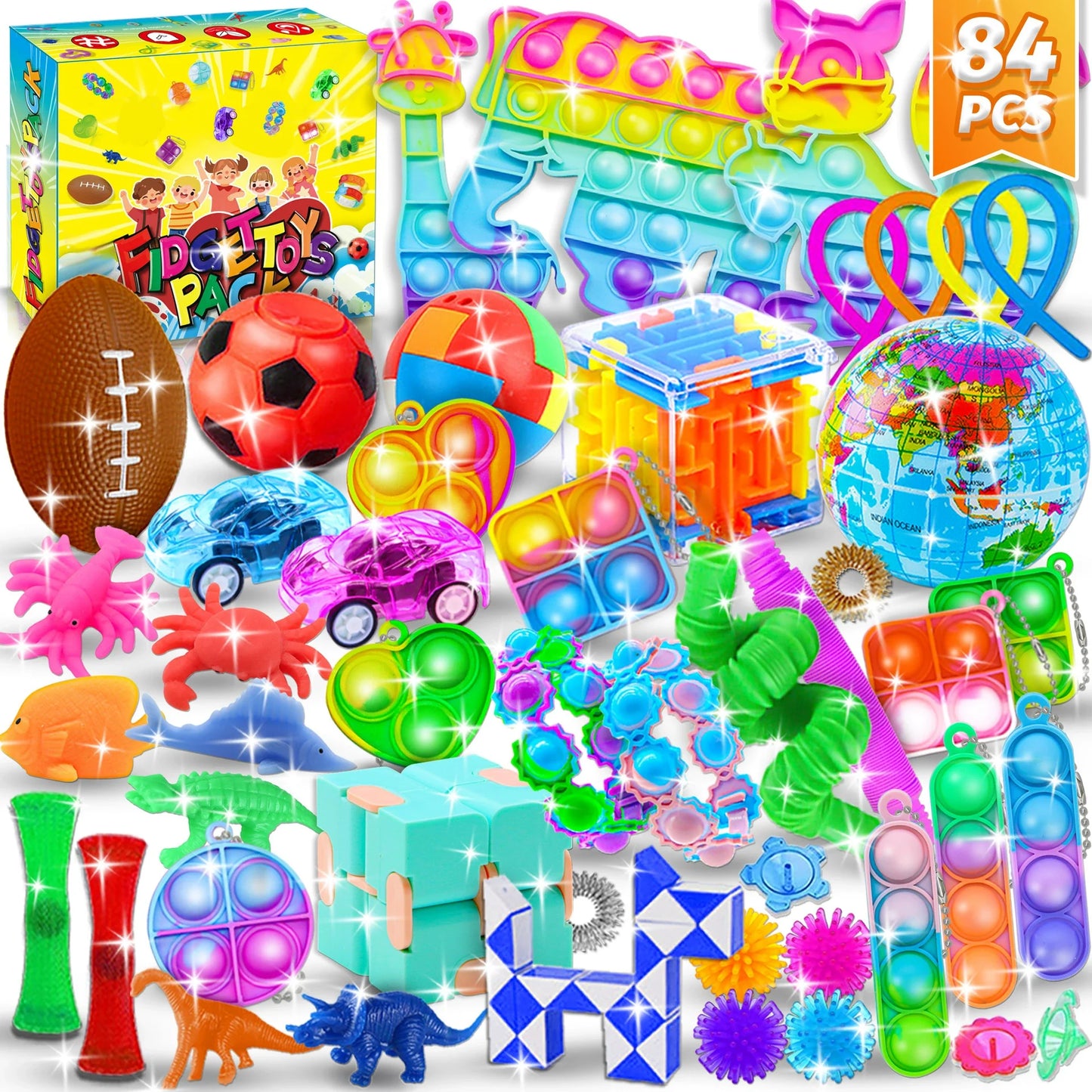 30/200/300PCS Party Favors Toy Assortment Giveaway Pinata Filler Bulk Toys for Kids Birthday Party Present Souvenir Toys Gift