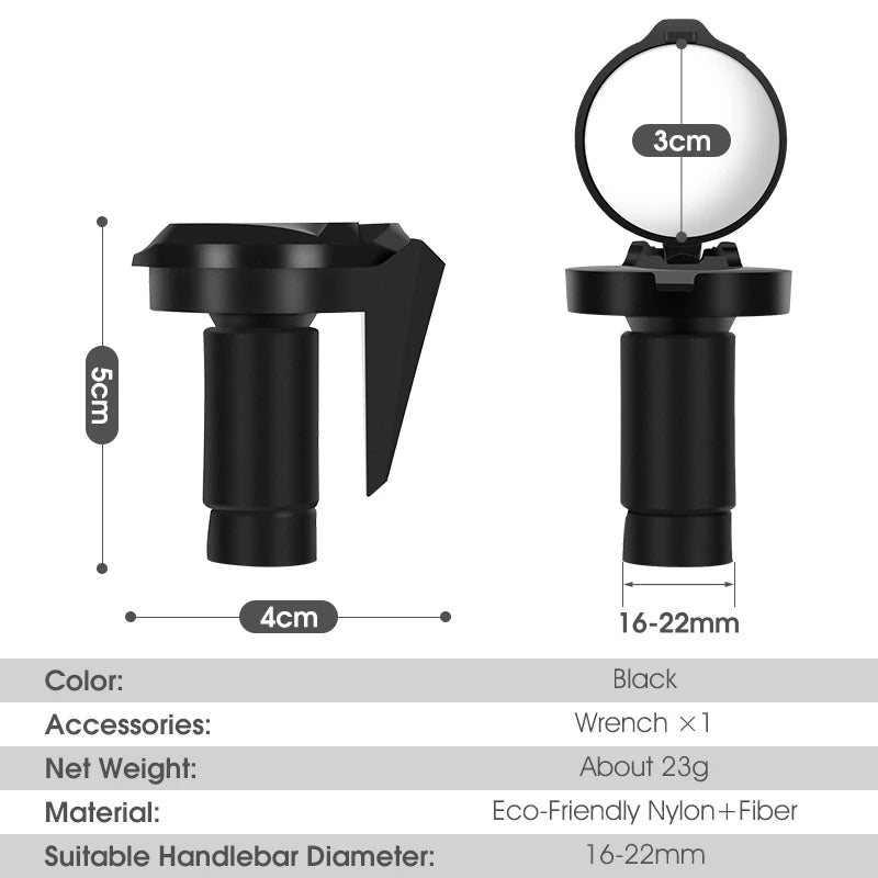 WEST BIKING Universal Cycling Handlebar Rear View Mirrors Adjustable Rotate 16-22mm Bicycle Mirror Rearview For MTB Road Bike