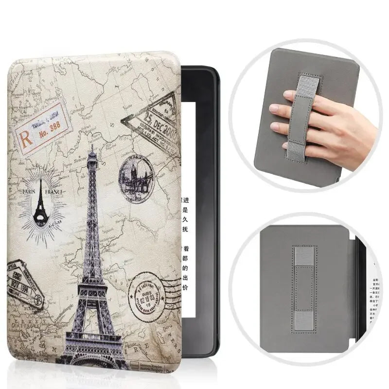 For Kindle 11th Generation 2024 Case 6'' with Hand Strap Kindle 6 inch Case Ebook C2V2L3 Auto Wake Sleep Cover PU Leather Funda