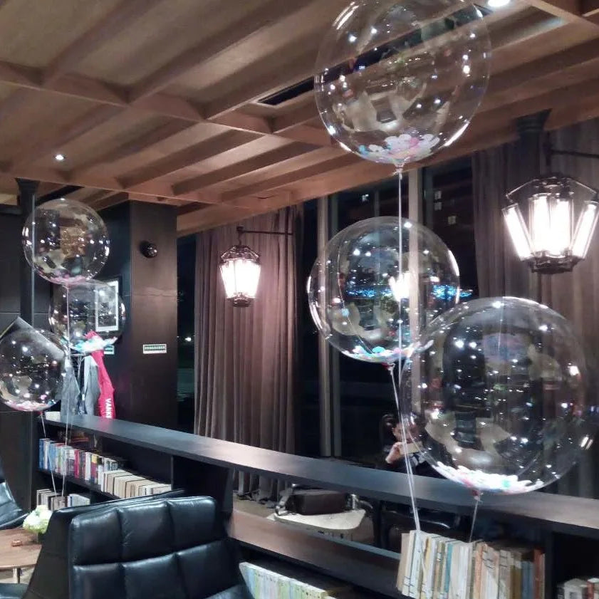 10pcs 8/10/12/16/18/20/24/inch Transparent Bobo Balloon Clear Bubble Balloon For Wedding Birthday Party Decoration Helium Ballon