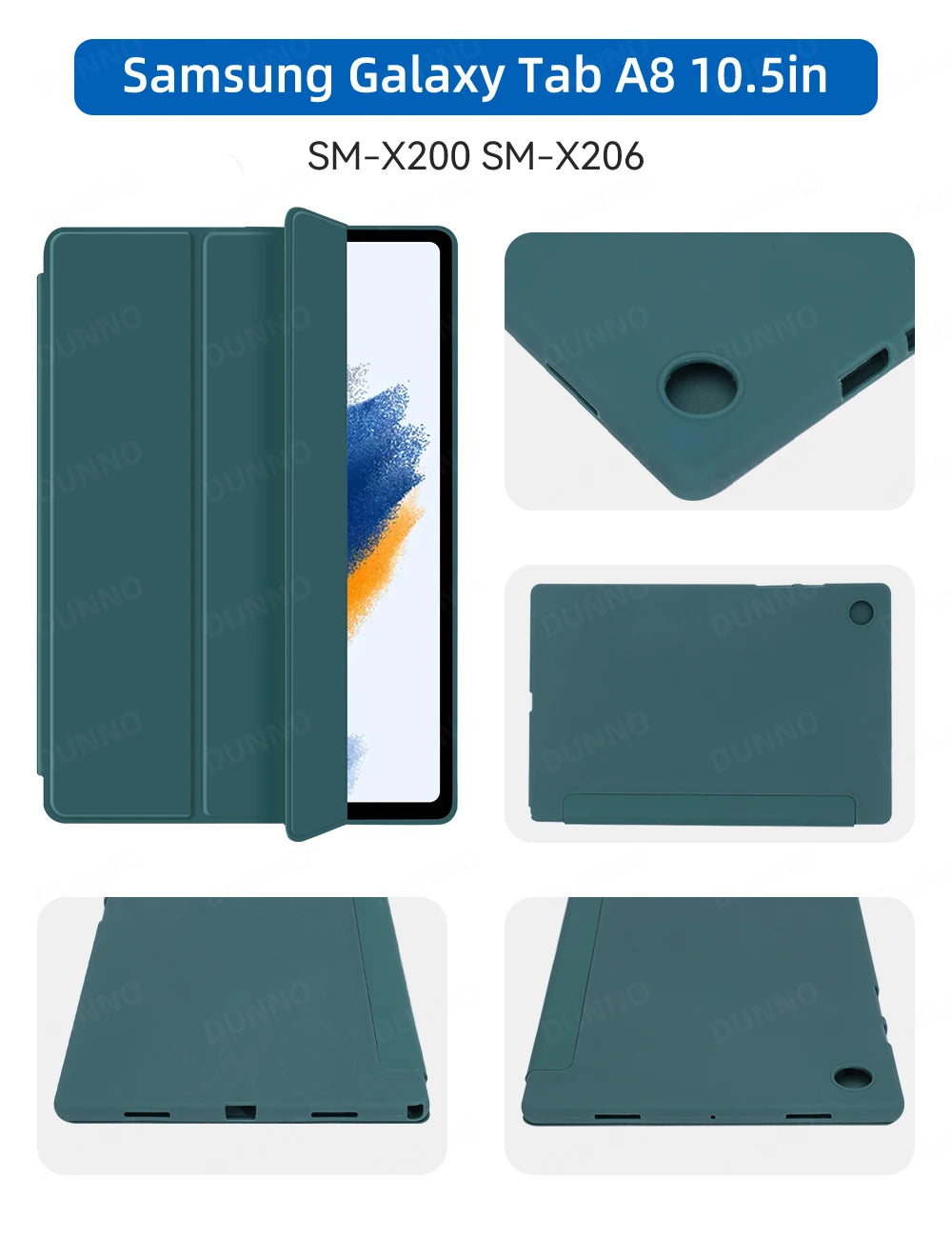 For Samsung Galaxy Tab A9 Plus Case 11in Smart Tablet Cover Funda for S6 Lite S9 S9FE S7 S8 11in A8 A7 Tablet Cases