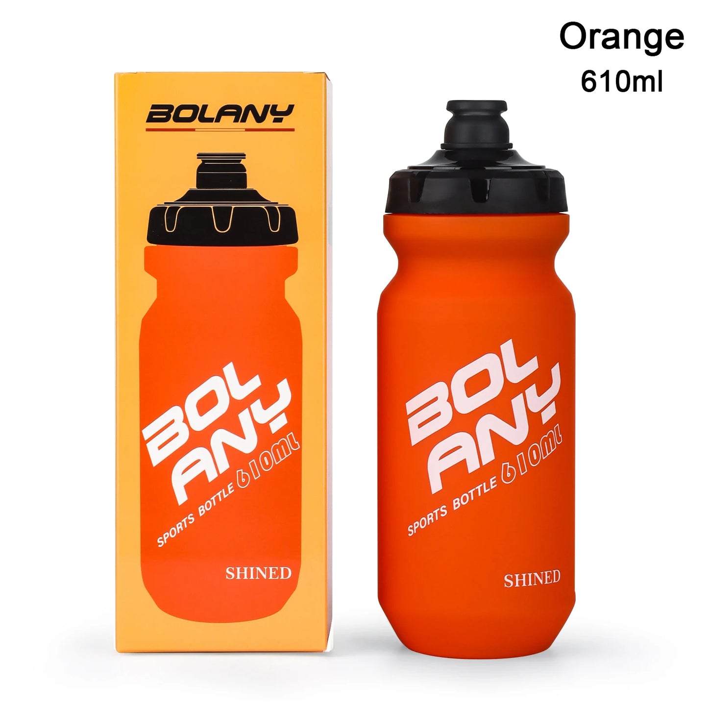 BOLANY 610ML PP Bicycle Water Bottle Squeeze Out Water Leak-Proof Cycling Outdoor Sports Water Bottle Fitness Plastic Water Cup