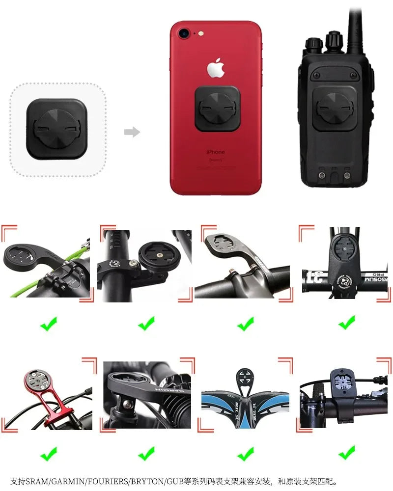 Bicycle Computer Bracket Back Patch Sticker For Garmin Bike Mobile Phone Computer GPS Speedometer Mount Bracket Cycling Parts