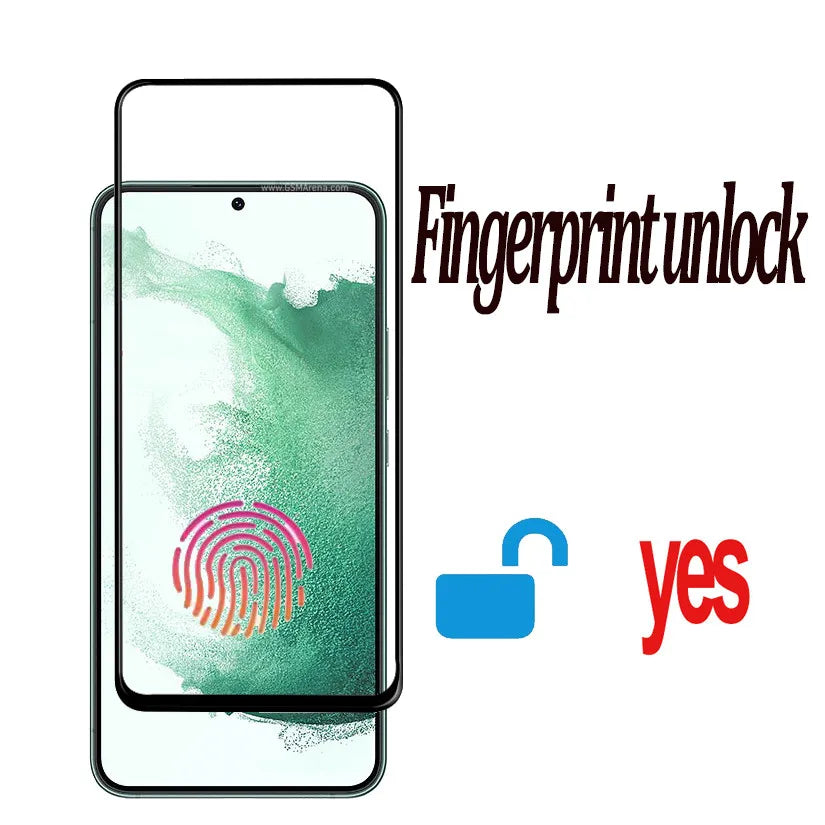 S25 S24 s23 s22 Tempered glass For Samsung S25 Screen Protector Galaxy S22 Fingerprint Unlock Glass Samsung Galaxy S23 S21 FE