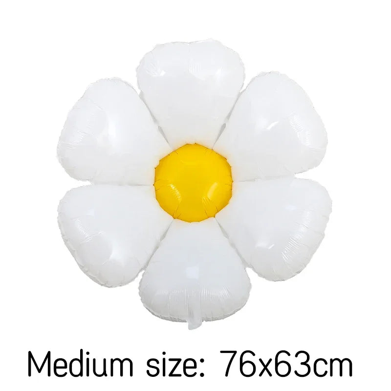 1/10Pcs Daisy Balloon Huge White Flower Aluminum Foil Balloons for Birthday Baby Shower Wedding Daisy Party Decorations Supplies