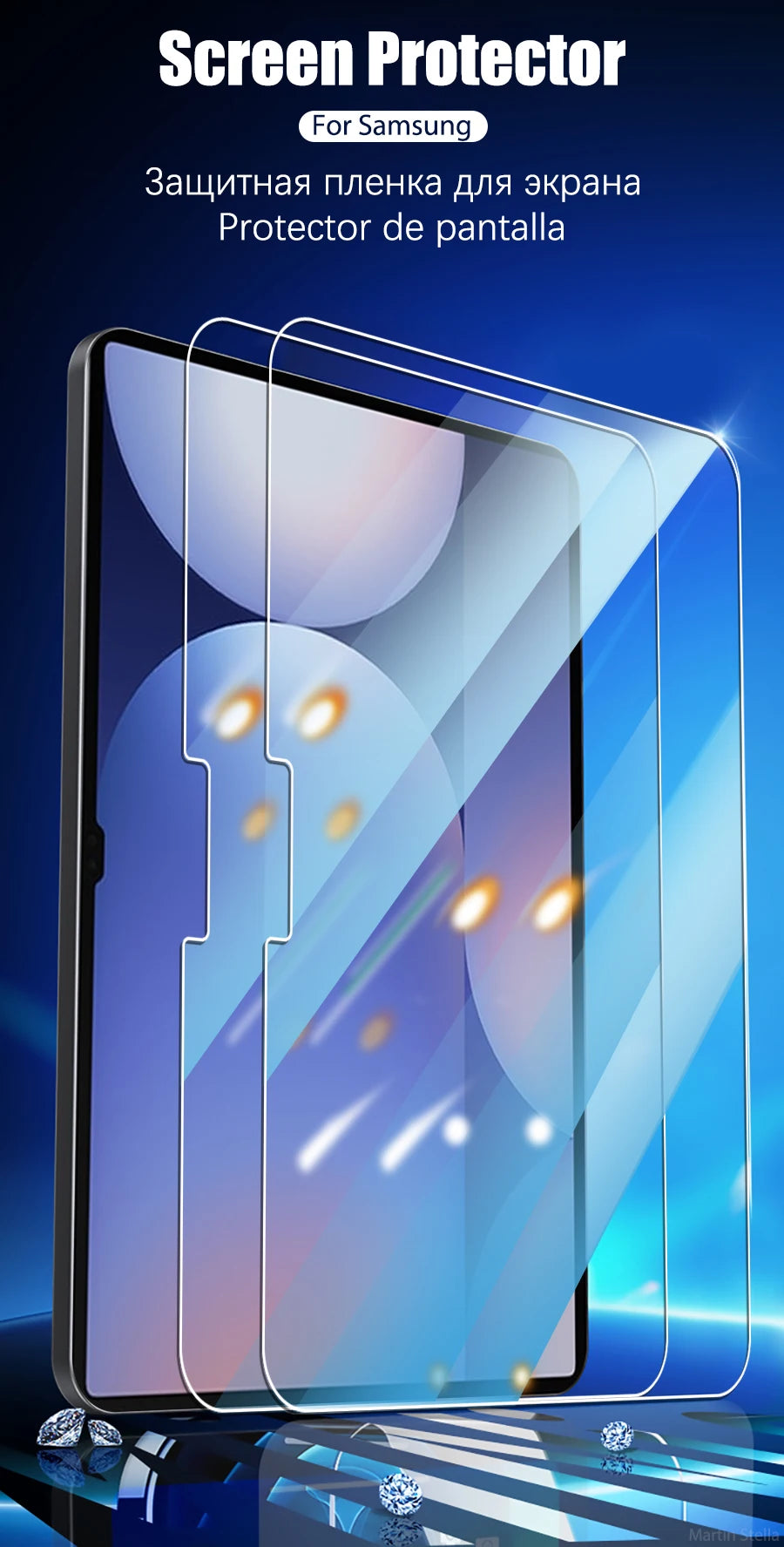 2PCS Tempered Glass Screen Protector for Samsung Galaxy Tab S10 Ultra Plus S10+ Clear Glass Tablet Accessories 9H Film
