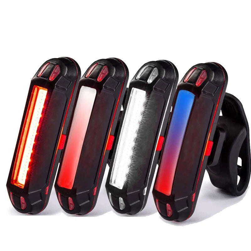 Bicycle Rear Light Waterproof USB Rechargeable LED Safety Warning Lamp Bike Flashing Accessories Night Riding Cycling Taillight