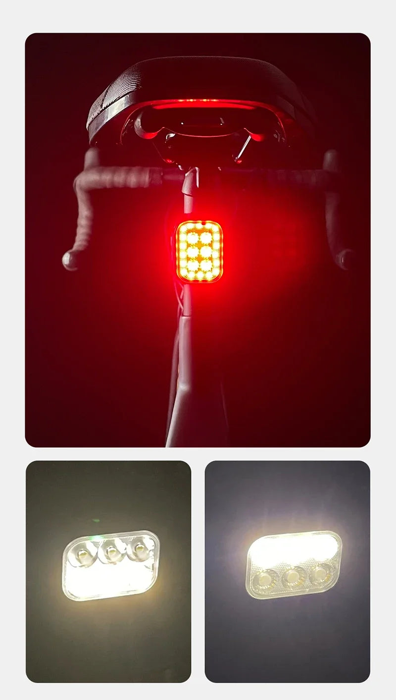Bicycle Lights High Bright Cycling Lamp Front and Rear USB Rechargeable MTB Bike Headlight Taillight Waterproof Lantern Lighting
