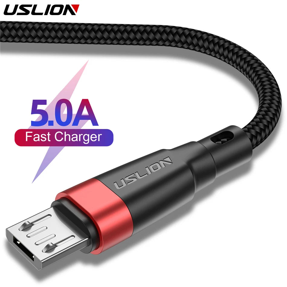 USLION 5A Micro USB Cable Fast Charger for Samsung Xiaomi LG