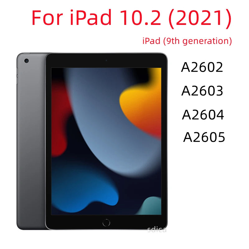 For iPad 10.2 9th 8th 7th Pro 9.7 10.5 10.9 11 Air Mini 6 5 4 3 2 1 7.9 2021 2020 2019 2018 2017 Tempered Glass Screen Protector