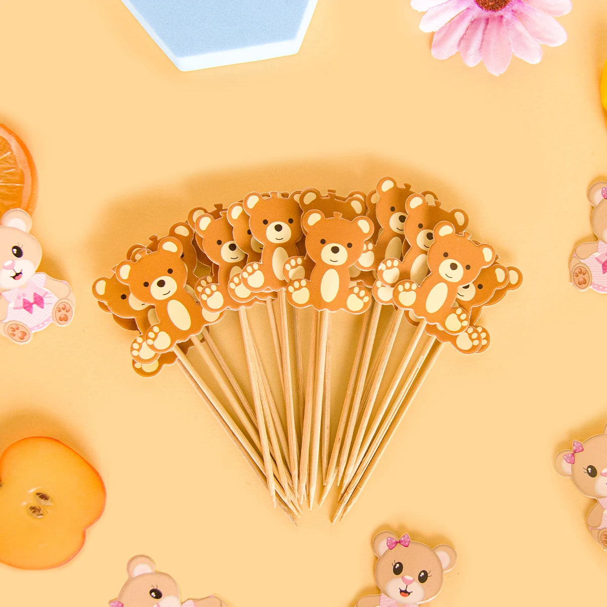 Bear Happy Birthday Decorations Wall Backdrop Banner Paper Plate Cup Gift Bags for Baby Shower Supplies Bear 1st Birthday Decor