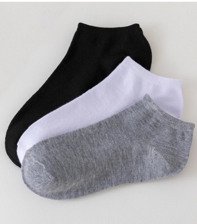 5/6/7/10 Pairs Women/Men Boat Socks Invisible Low Cut Silicone Non-slip Summer No-show Ankle Socks Solid Color Casual Breathable