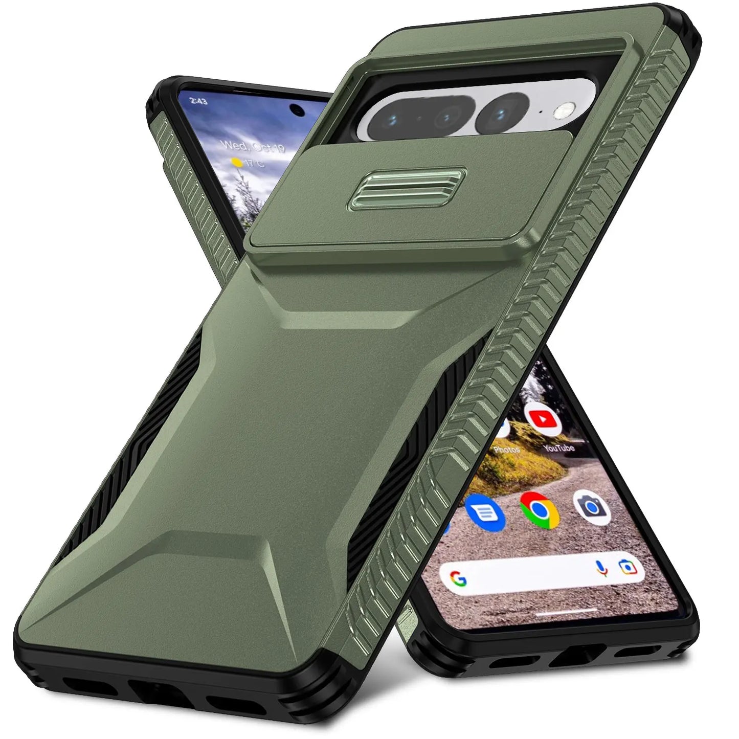 Military-grade Anti-fall and Anti-slip Camera Lens Slide Out Phone Case for Pixel 7 7PRO 7A 8 8PRO 8A 9/9PRO 9PRO XL Hard shell