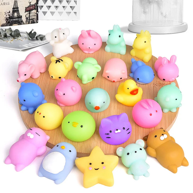 5-50 PCS Kawaii Squishies Mochi Anima Squishy Toys For Kids Antistress Ball Squeeze Party Favors Stress Relief Toys For Birthday