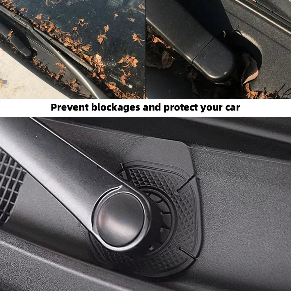2Pcs Car Windshield Wiper Hole Protective Cover Dustproof Bottom Sleeve Leaves Debris Prevention Cover for Car Accessories