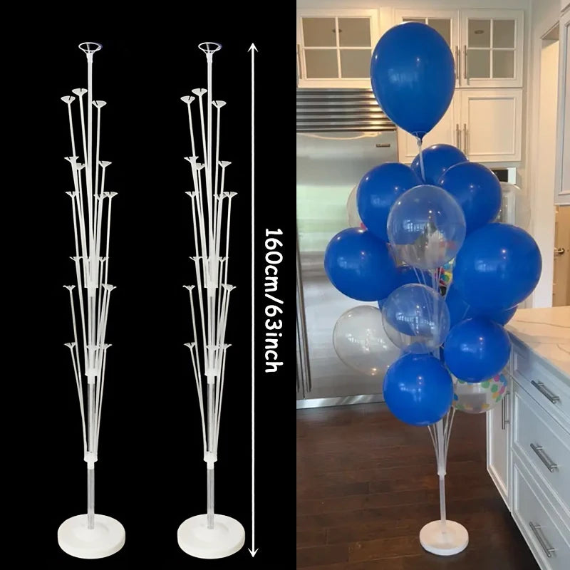 1/2set 13/19Tubes Balloon Stand Wedding Decoration Happy Birthday Party Balloon Stick Holder Baloon Accessories Festival Globos