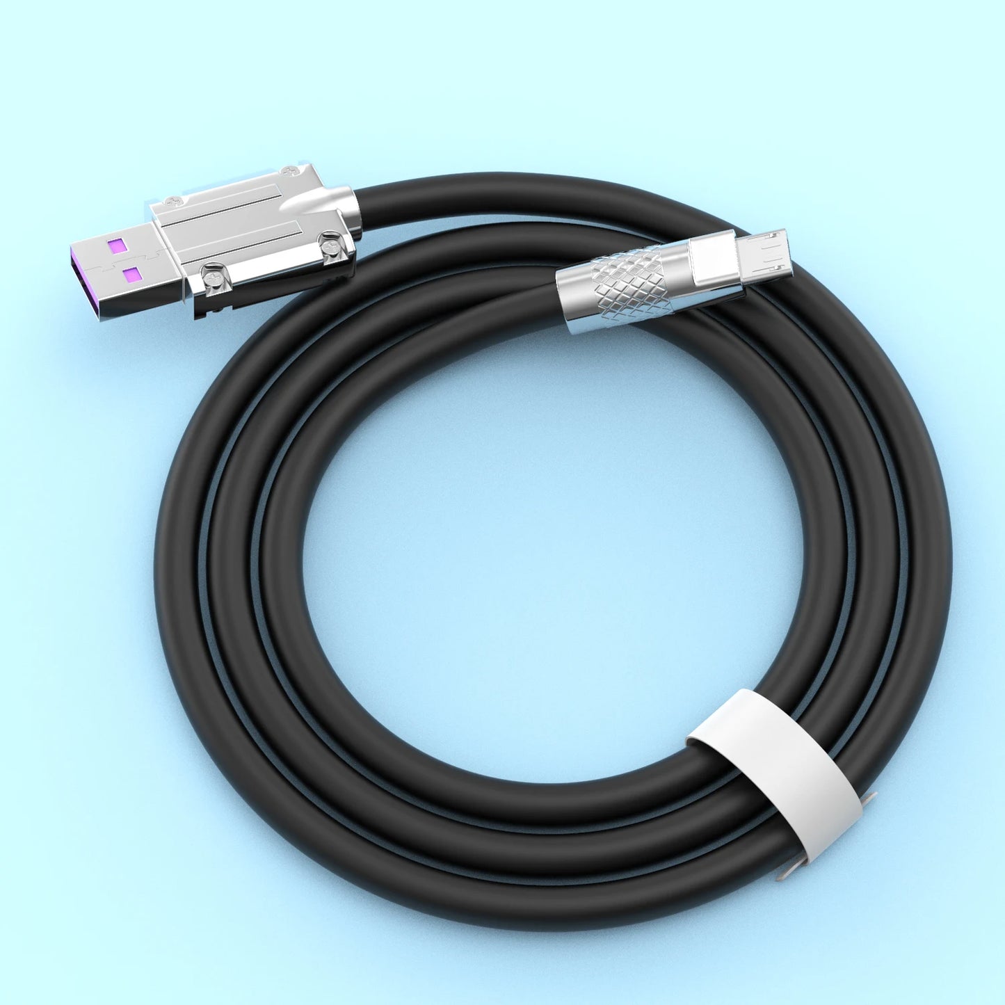 120W 7A Fast Charging Micro USB Cable For Andriod Universal Mobile Phone Alloy Soft Micro Wire Quick Charge USB Data Cables Cord