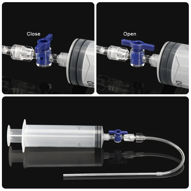 Bicycle Tubeless Tire Liquid Injection Tool 60ML Syringe Presta Valve Core Removal Tool MTB Road Bike Tire Fluid Injection Tool