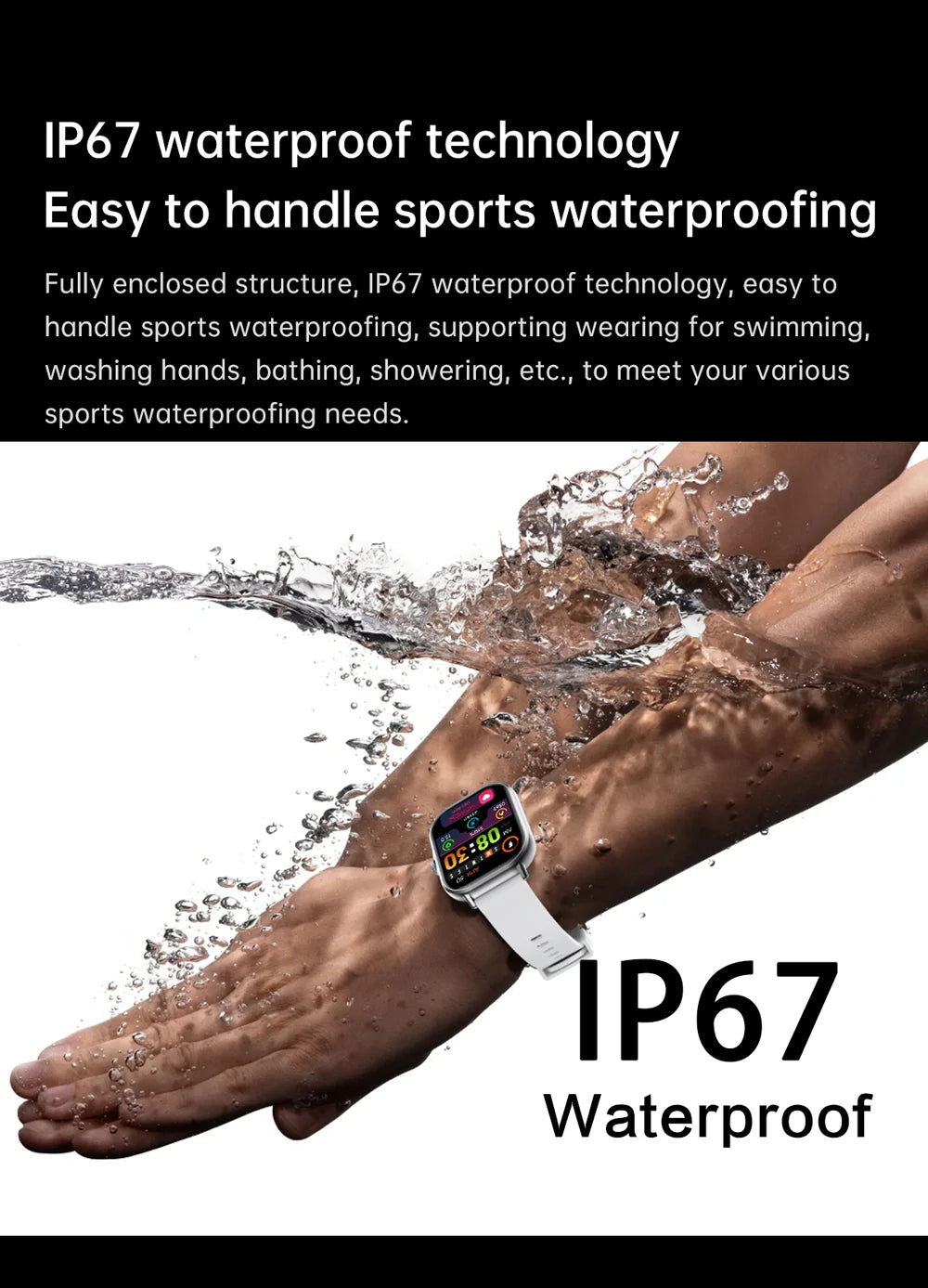 2024 2.01'' Smart Watch Bluetooth Call Play Music Smartwatch Fitness Sport Waterproof Watches for Men Women iPhone Android