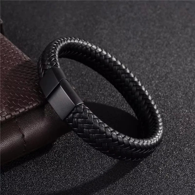 1PC Men's and Women's Fashion Trend Leather Weaving Rope Bracelet Bracelet, Date, Travel, Banquet, Party, Festival Dressing Gift