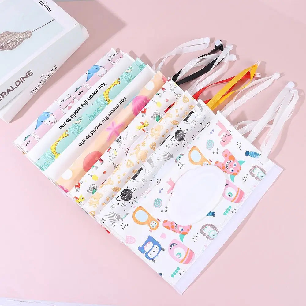 EVA Baby Wet Wipe Pouch Wipes Holder Case Flip Cover Snap-Strap Reusable Refillable Wet Wipe Bag Outdoor Useful Tissue Box