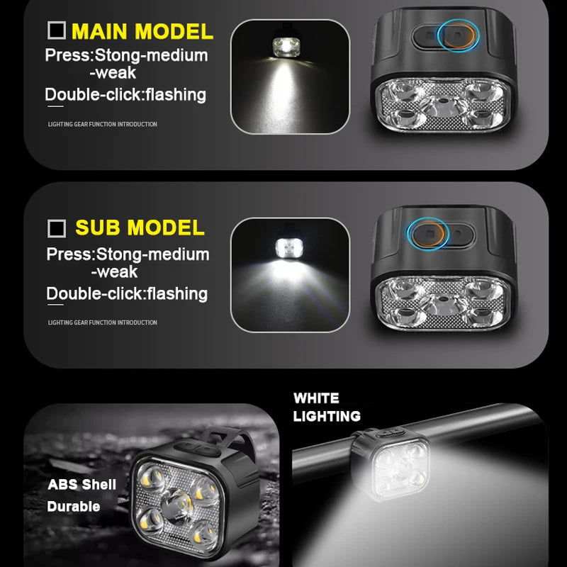 Bicycle Lights High Bright Cycling Lamp Front and Rear USB Rechargeable MTB Bike Headlight Taillight Waterproof Lantern Lighting