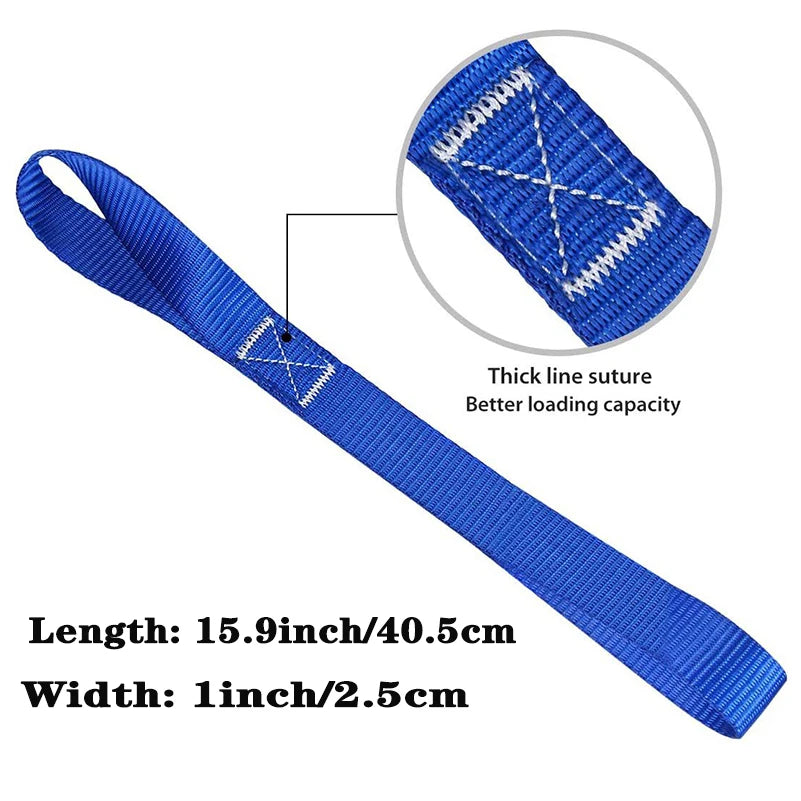 6pcs 15.9inch/40.5cm Soft Loop Tie Down Straps For Securing Cargo ATV UTV Motorcycles Scooters Dirt Bikes Lawn Garden Equipment