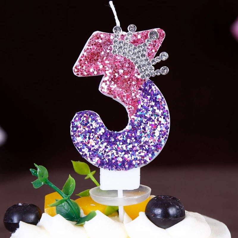 1st Birthday Candle Cake Topper Colours Creative Number 1 Candle Cute Pink Butterfly Digital Candle Birthday Wedding Party Decor