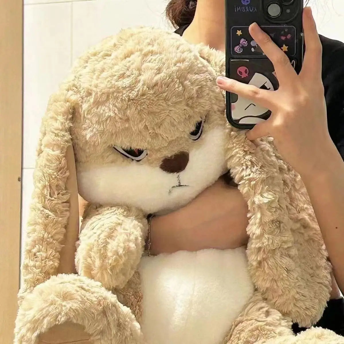 Angry Rabbit Plush Toy Cute Animal Plushie Doll Kawaii Stuffed Soft Toys Model Room Decor Birthday Gifts