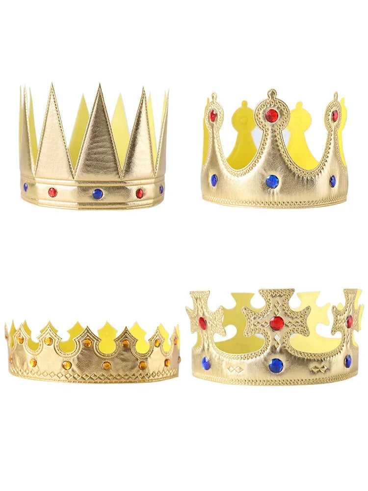 Birthday Crown Hats Girl Queen Hat Boys King Kids Adult Party Hats Party Decorations Crown Supplies