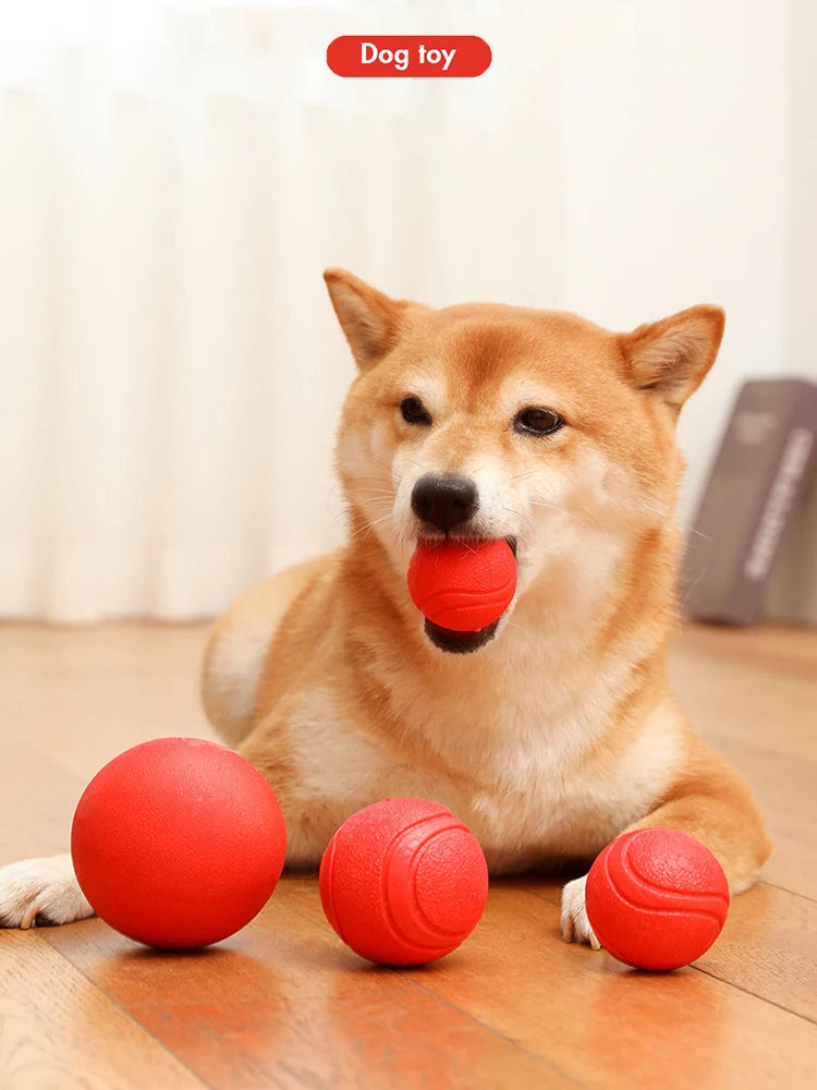 S-XL Sizes Solid Rubber Balls Bouncy Ball Bite Resistant Indestructible Dog Training Interactive Ball Pet Toy Molar Ball