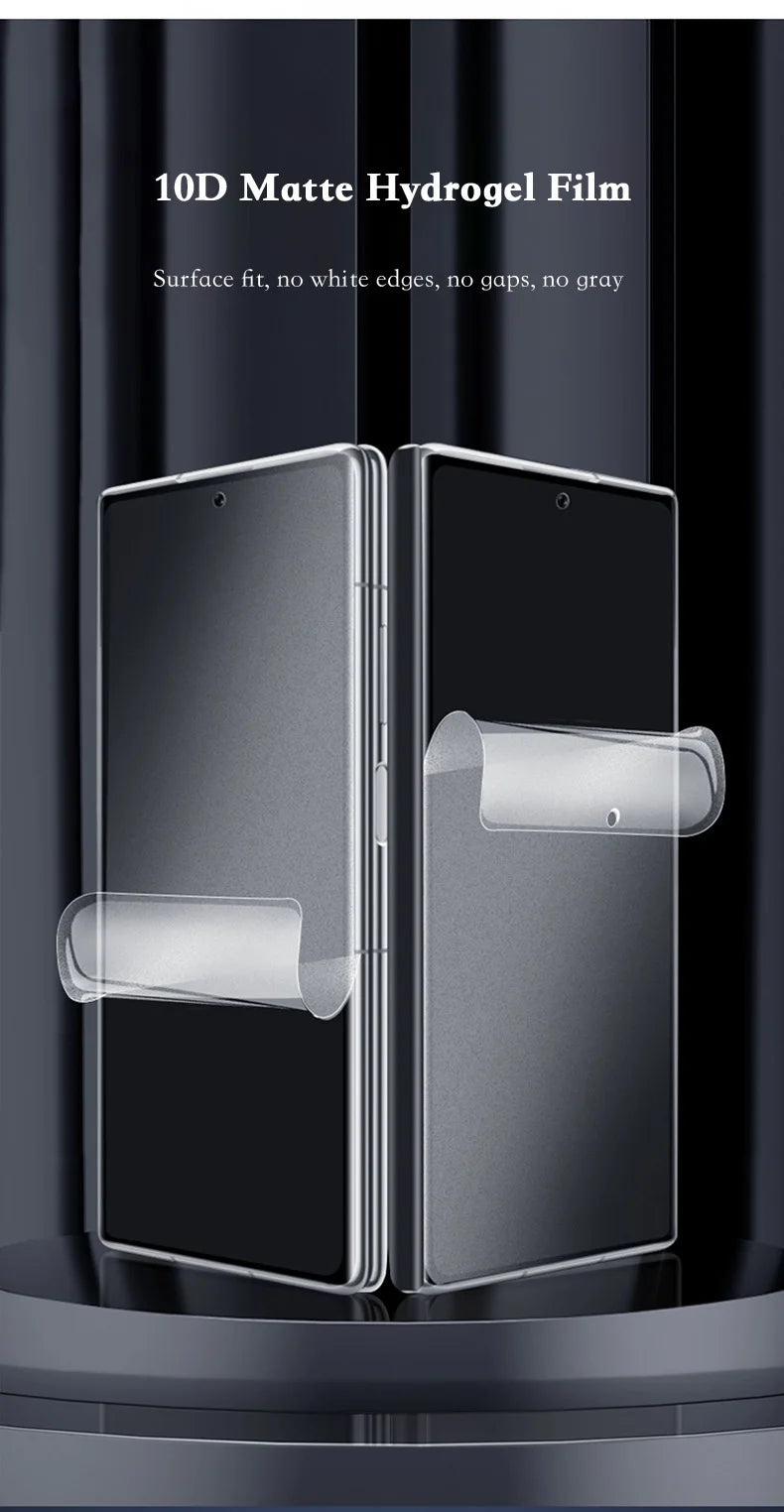 Matte Hydrogel Soft TPU Film For Samsung Galaxy Z Fold 5 4 3 2 5G Internal Inner Outer Hinge Sticker Full Body Screen Protector