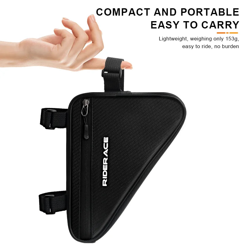 RIDERACE Waterproof Cycling Tube Bags 1.5L MTB Road Bike Triangle Bag Cycling Frame Front Bags Repair Tools Pannier Bicycle Bag