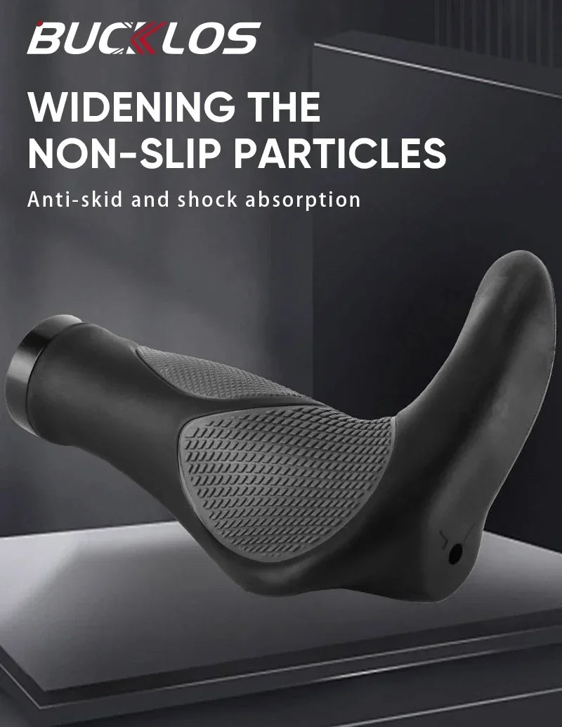 BUCKLOS Bike Handlebar Grips Ergonomics with Extended Bar Non-slip Rubber Bike Grips Durable MTB Cuffs Bicycle Accessories