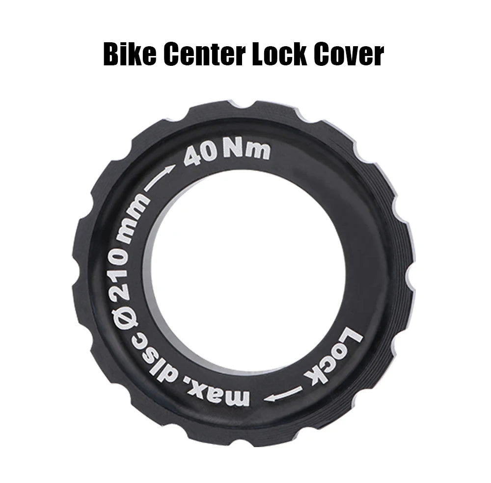 Bicycle Centerlock Lockring and Spacer Bike Center Lock Cover Wrench for 6 Bolt Disc Brake Rotor Wheelset Hub Aluminium Alloy