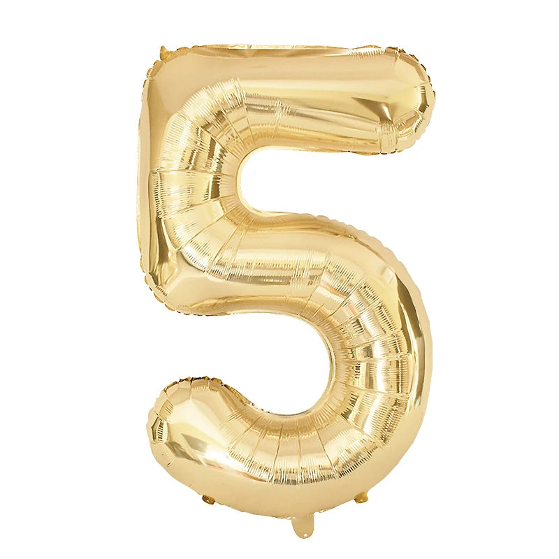 Gold Number Balloons 40 Inch Foil Balloon Adult Kids Birthday Anniversary Decoration Party Gold 0 1 2 3 4 5 6 7 8 9 Balloon